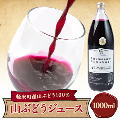 【ふるさと納税】【軽米町産ヤマブドウ使用】100%山ぶどうジュース　1000ml×1本【1101955】