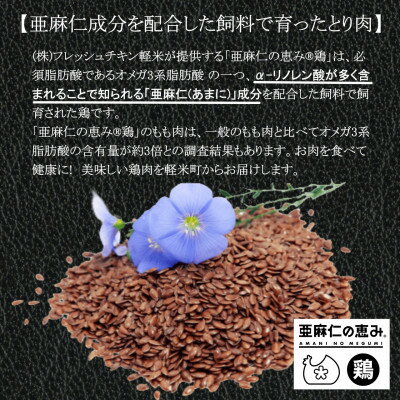 【ふるさと納税】【亜麻仁成分を配合した飼料で育ったとり肉】亜麻仁の恵み(R)鶏　もも肉　2kg×1袋【配送不可地域：離島】【1111018】