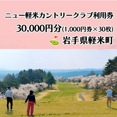【ふるさと納税】ニュー軽米カントリークラブ ゴルフ プレー 利用券(30,000円分)岩手県軽米町【配送不可地域：離島・沖縄県】【1746677】