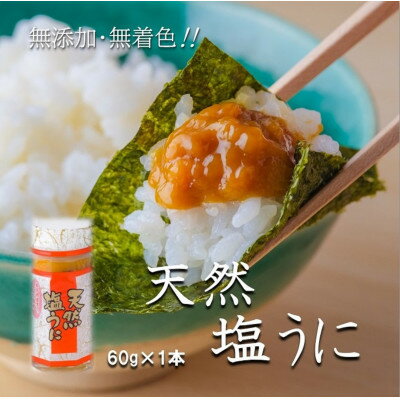 【北三陸産生うに100%使用】天然塩うに 60g×1本 ミョウバン不使用【配送不可地域：離島】【1380090】