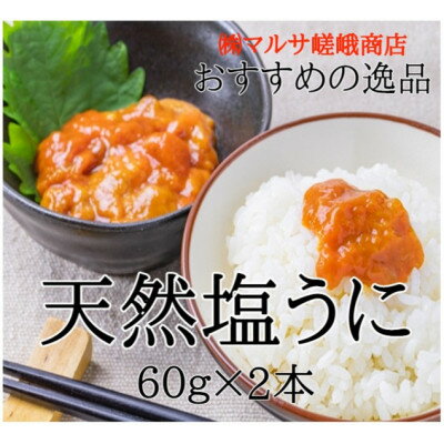 【ふるさと納税】【北三陸産生うに100%使用】天然塩うに 60g×2本 ミョウバン不使用【配送不可地域：離...