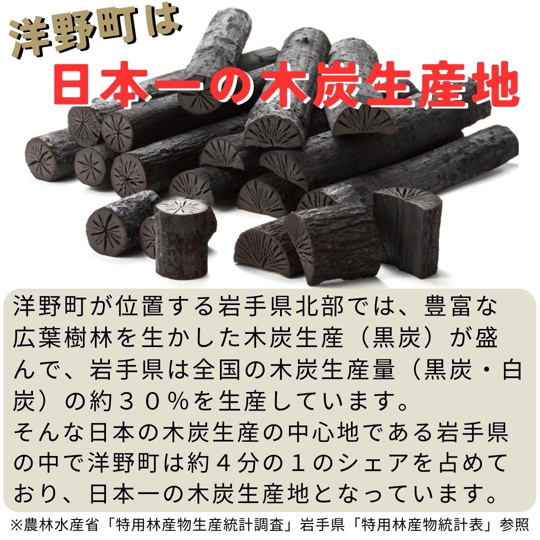 【ふるさと納税】岩手木炭「長炭」15kg×1個　GI登録商品　生産量日本一　高品質　高火力　なら堅一級　アウトドア　キャンプ　BBQ　バーベキュー