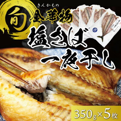 3位! 口コミ数「0件」評価「0」宮城県石巻産【金華物 塩さば一夜干し】350g×5枚セット(CAS冷凍・養殖)【配送不可地域：離島】【1451999】