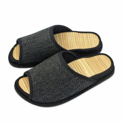 【ふるさと納税】スリッパ D型セノーテデコラ極 Mサイズ ブラック【1676540】