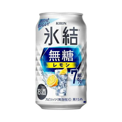 キリン 氷結無糖レモン7％ 350ml×24本　【 お酒 アルコール アルコール飲料 晩酌 家飲み 宅飲み 飲み会 集まり バーベキュー BBQ イベント 飲み物 柑橘系 】