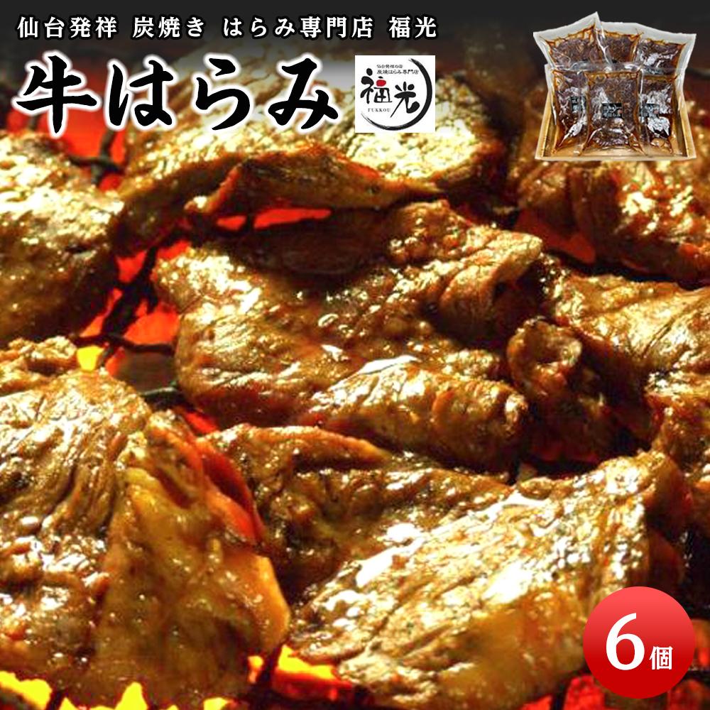 【ふるさと納税】仙台発祥炭焼きはらみ専門店　福光の牛はらみ190g×6個　【お肉 牛肉 お肉 にく 食品 仙台 人気 おすすめ ギフト】