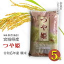 【ふるさと納税】【宮城県産 つや姫】令和6年度産 精米 5kg(5kg×1袋) | お米 こめ 白米 食品 人気 おすすめ 送料無料