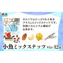 【ふるさと納税】小魚ミックスナッツ62g×12袋【 魚貝類 小魚 ミックスナッツ 仙台市 スナック おつまみ 魚介類 健康食 おやつ 】 | おつまみ 小魚 アーモンド 珍味 ナッツ 人気 おすすめ 送料無料