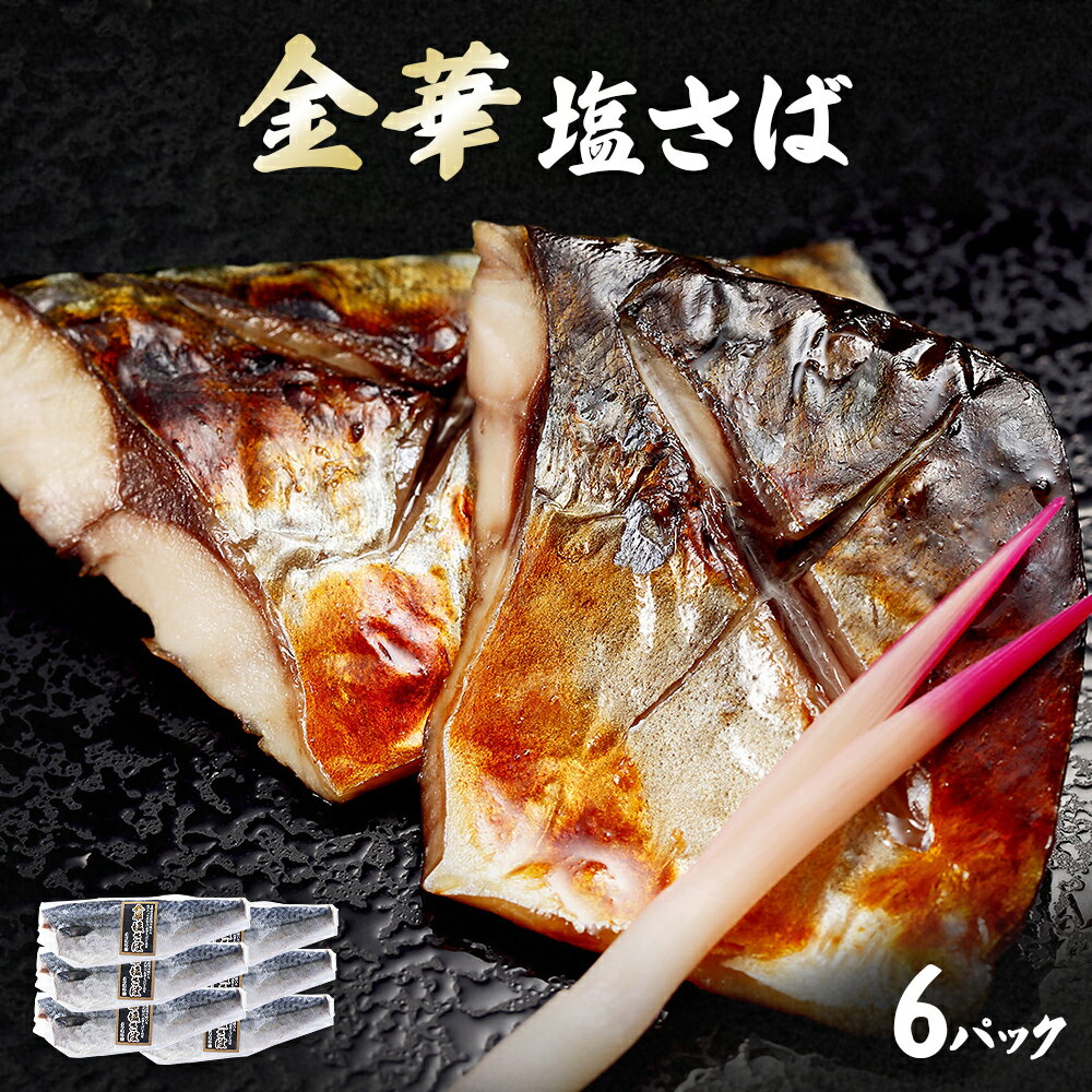 【ふるさと納税】宮城県産 金華塩さば 6枚 冷凍 金華さば 塩鯖 鯖の塩焼き 焼魚 干物 宮城県 石巻市のサムネイル
