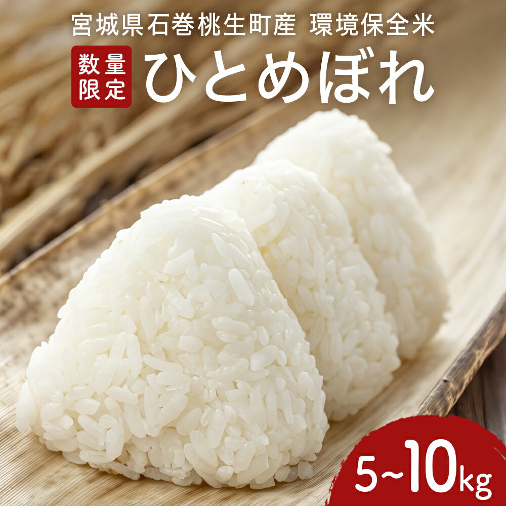 米 新米 ひとめぼれ 環境保全米 5kg または 10kg お米 ご飯 こめ コメ おこめ ヒトメボレ 宮城県 石巻市 桃生町産