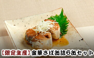 【ふるさと納税】【限定生産】金華さば缶詰6缶セット