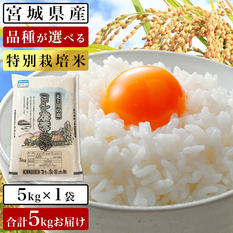 【ふるさと納税】 令和5年産 ヨシ腐葉土米 特別栽培米 節減対象農薬の栽培期間不使用（精米5kg） ササニシキ/ひとめぼれ/つや姫/コシヒカリ 品種が選べる 1