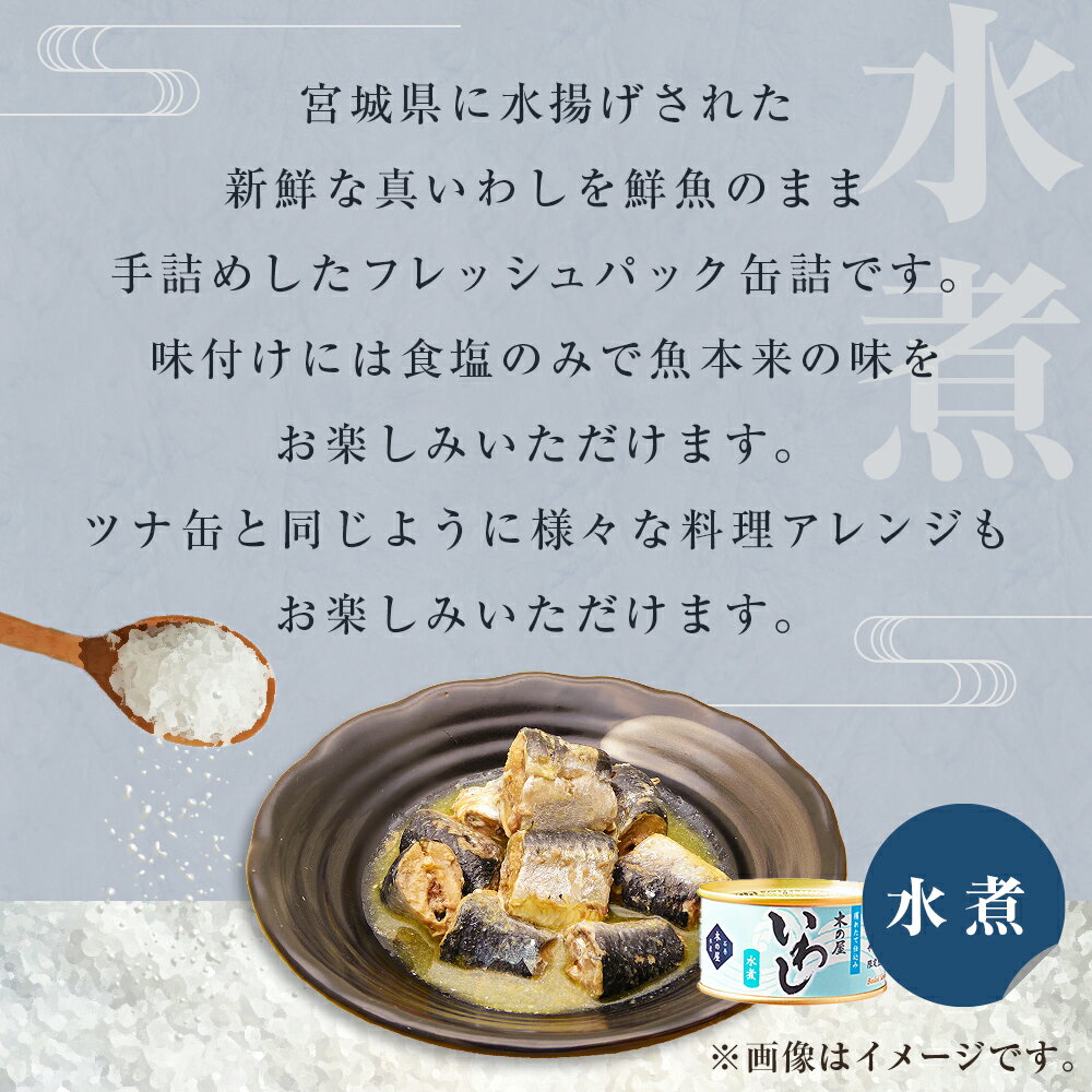 【ふるさと納税】缶詰 木の屋 いわし缶詰 3種食べ比べ（合計24缶）鰯 醤油味付 味噌煮 水煮 宮城県 石巻市