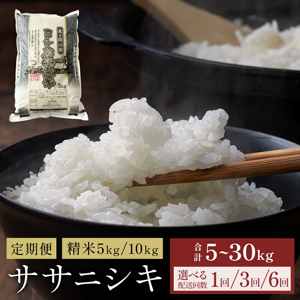 【ふるさと納税】新米 令和7年産 ササニシキ 精米 5kg - 30kg 単品 or 定期便 米 こめ コメ お米 ご飯 白米 ささにしき ご飯 白米 ささにしき 定期便 3回 6回