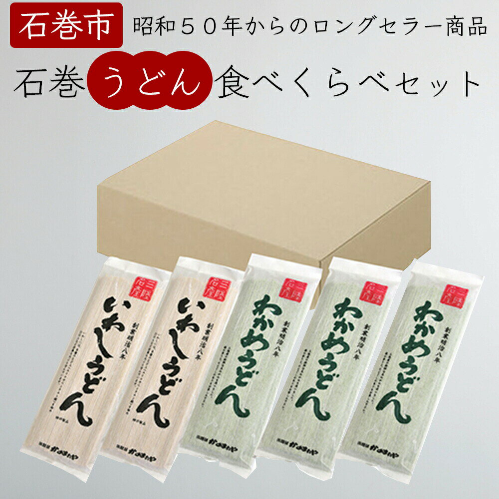 乾麺 うどん いわしうどん わかめうどん 食べ比べ2種セット 合計10人前 常温 宮城県 石巻市