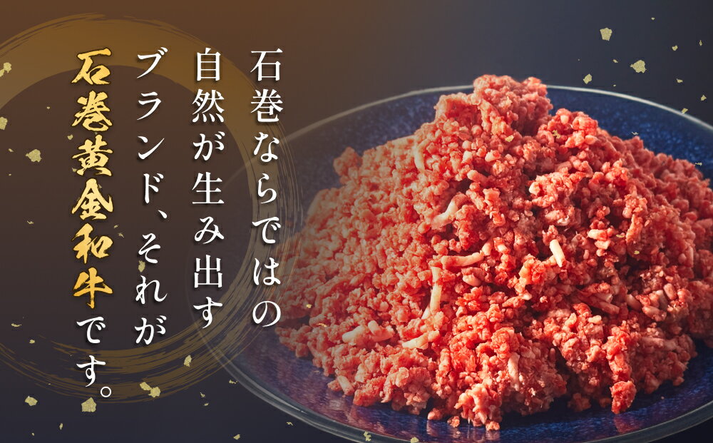 【ふるさと納税】《内容量が選べる》石巻 黄金和牛 挽き肉 500g ×1P / 2P / 3P/ 4P/ 6P 冷凍 小分け 牛肉 ひき肉 ミンチ 牛ミンチ 国産 赤身 美味しい 使いやすい 肉 お肉 挽肉 おかず そぼろ ハンバーグ つくね 餃子 500g 1kg 1.5kg 2kg 3kg 和牛 宮城県 石巻市 14日以内