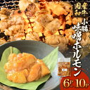 【ふるさと納税】国産和牛 味噌 ホルモン 6P または 10P 味噌ホルモン 牛ホルモン 小腸 国産 宮城県産 味付 モツ 和牛 肉 お肉 牛肉 牛 内臓 宮城県 石巻市