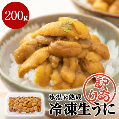 〈期間限定/数量限定〉 訳あり 氷温(R)熟成 冷凍 生うに 100g×2 合計200g 宮城県産 岩手県産 規格外 不揃い 小分け ウニ丼 ミョウバン不使用 雲丹 ウニ 刺身 宮城県 石巻市