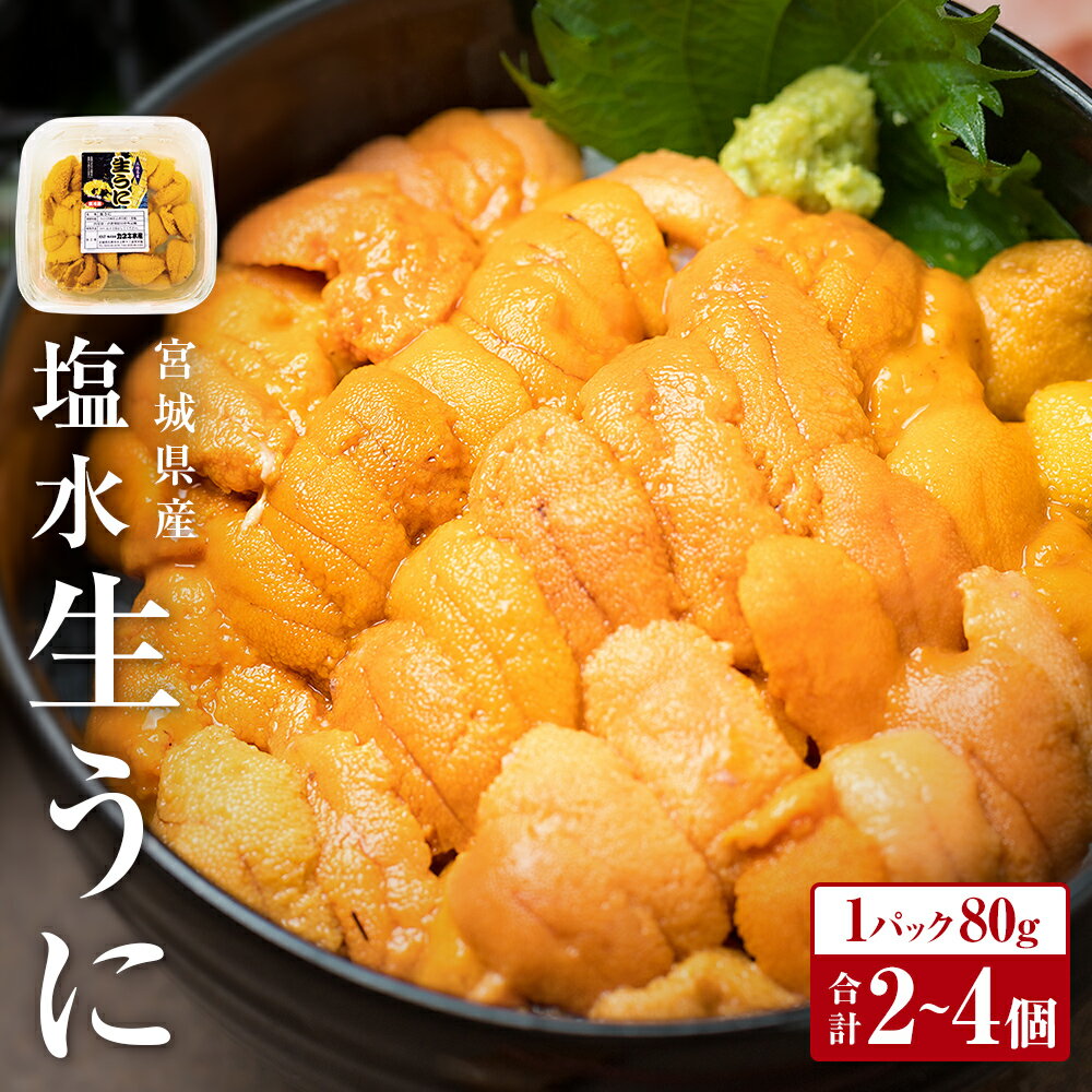 31位! 口コミ数「5件」評価「4.6」生うに 宮城県産 塩水 生うに 80g×2〜4個 冷蔵 塩水うに 新鮮 ミョウバン不使用 無添加 刺身 雲丹 小分け むき身 宮城県 石巻市