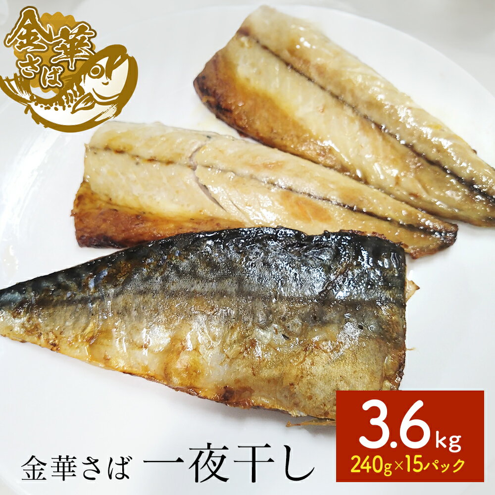 金華さば 一夜干し 3.6kg ( 240g × 15パック ) 冷凍 サバ 鯖 魚 青魚 金華鯖 切り身 ご家庭用 焼き魚 焼魚 おかず お弁当 焼くだけ 簡単調理 惣菜 干物 サバ フィレ 鯖フィレ サバフィレ フィーレ 切身 宮城県 石巻 石巻市
