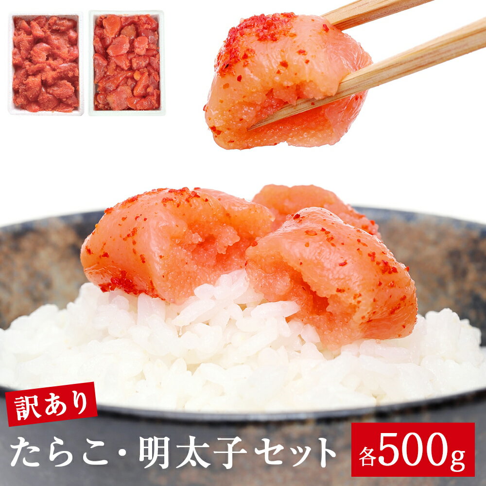 訳あり たらこ・明太子セット(各500g入)1kg 不揃い タラコ めんたいこ