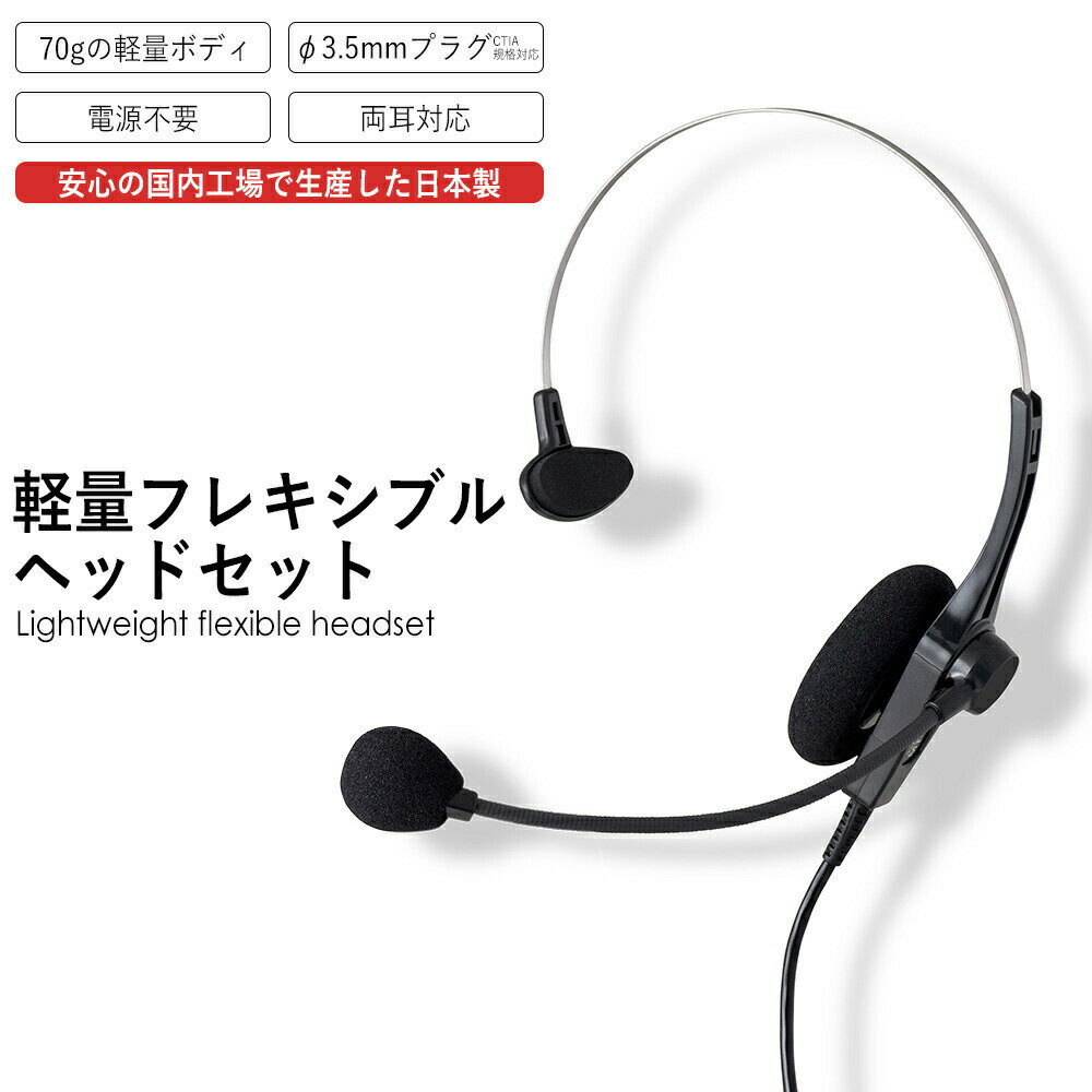 アシダ音響 日本製 PC/タブレット端末用ヘッドセット MT-669-CT