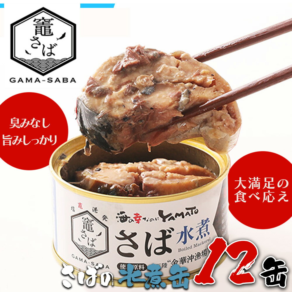 竈 さば水煮缶 セット 170g×12缶 セット【04203-0773】サバ 鯖 さば缶 サバ缶 鯖缶 缶詰 さば水煮 ブランド鯖 長期保存 非常食 ギフト 贈答 塩竈市 宮城県 YAMATO