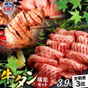 【ふるさと納税】 定期便 本場牛タン堪能贅沢セット(全3回) 国産黒毛牛 国産牛 牛肉 牛タン 黒タン 焼肉 さとう精肉店 塩竈市 塩釜市 宮城県