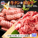 【ふるさと納税】牛タン 厚切り 定期便 6回 仙台牛 お肉の宮城県堪能セット 毎月800g/計4.8kg 牛肉 お肉 牛たん タン タン塩 味付き タン中 厚切...