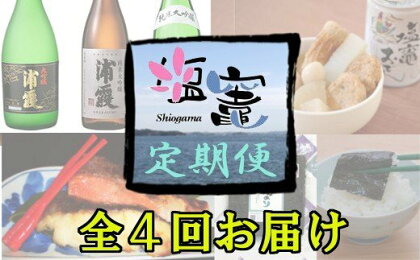 ＜定期便＞塩竈の地酒と海鮮おつまみ　Bコース　【04203-0298】