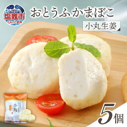 【ふるさと納税】おとうふかまぼこ 小丸生姜 5個入り | かまぼこ カマボコ 豆腐 とうふ 生姜 ショウガ しょうが 蒲鉾 揚げ蒲鉾 豆腐蒲鉾 練り物 加工品 海産物 笹かま 笹かまぼこ 農林水産大臣賞 おつまみ 宮城県 塩竈市 塩釜市 直江商店