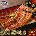 【ふるさと納税】 ふっくら肉厚!国産うなぎ蒲焼き 3尾セット (計450g) うなぎ 蒲焼き 国産うなぎ 鰻 土用の丑の日 冷凍うなぎ 真空パック | nh00004