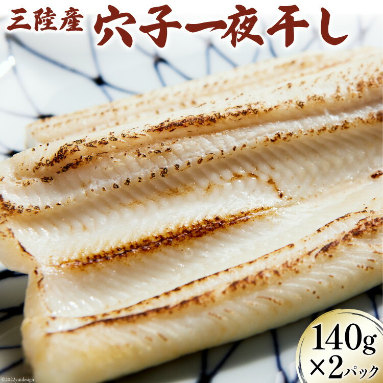 三陸産 穴子 一夜干し 140g×2p [さんりくみらい 宮城県 気仙沼市 20562607] あなご アナゴ 国産 真穴子 マアナゴ 冷凍 おかず おつまみ