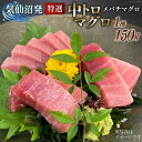 【ふるさと納税】特撰　中トロマグロ（メバチマグロ）1柵　150g [川印　村田漁業 宮城県 気仙沼市 20562429]