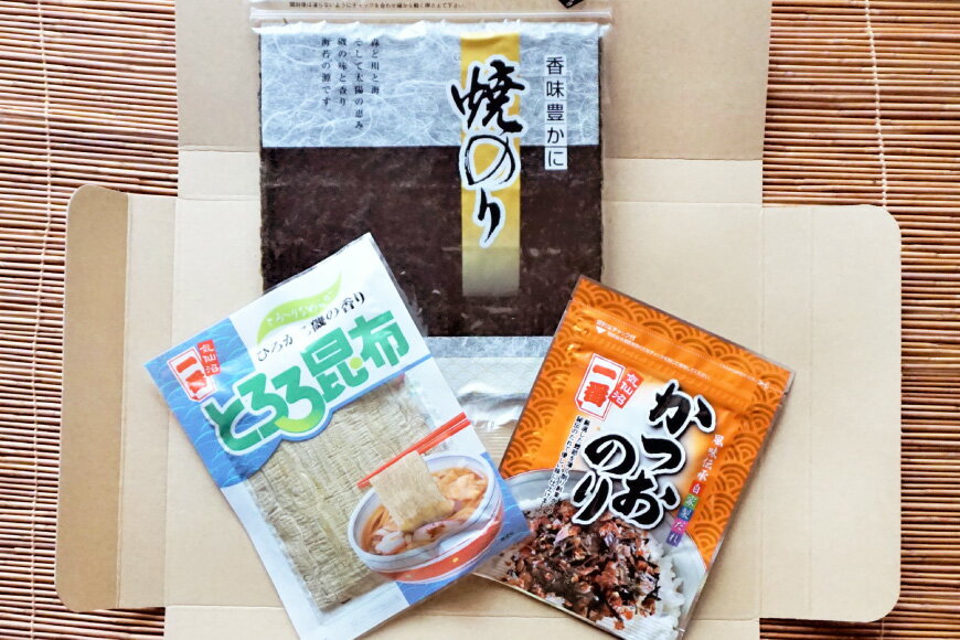 【ふるさと納税】【しっかり朝食】おのとく母ちゃん腸活3点セット ( 焼きのり & とろろ昆布 & ふりかけ 各1 ) [小野徳 宮城県 気仙沼市 20565436] ご飯のお供 手軽 焼きのり かつおのり