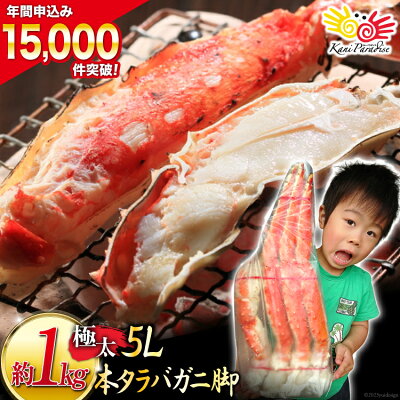 楽天ふるさと納税　【ふるさと納税】 本 タラバガニ 脚 ボイル済 約1kg 極太5Lサイズ / カネダイ / 宮城県 気仙沼市 [20562039] カニ かに 蟹 たらばがに たらば蟹 タラバ蟹 たらば タラバ ボイル