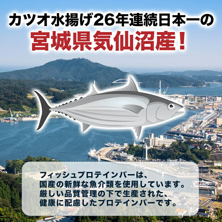 【ふるさと納税】Giフィッシュプロテインバー「かつおたんぱっくん」 10個 / OGATORE / 宮城県 気仙沼市 [20561709] プロテイン プロテインバー タンパク質 たんぱく質 常温保存 常温 長期保存 備蓄 オガトレ 運動 筋トレ 支援 事業者支援 カツオ かつお 鰹