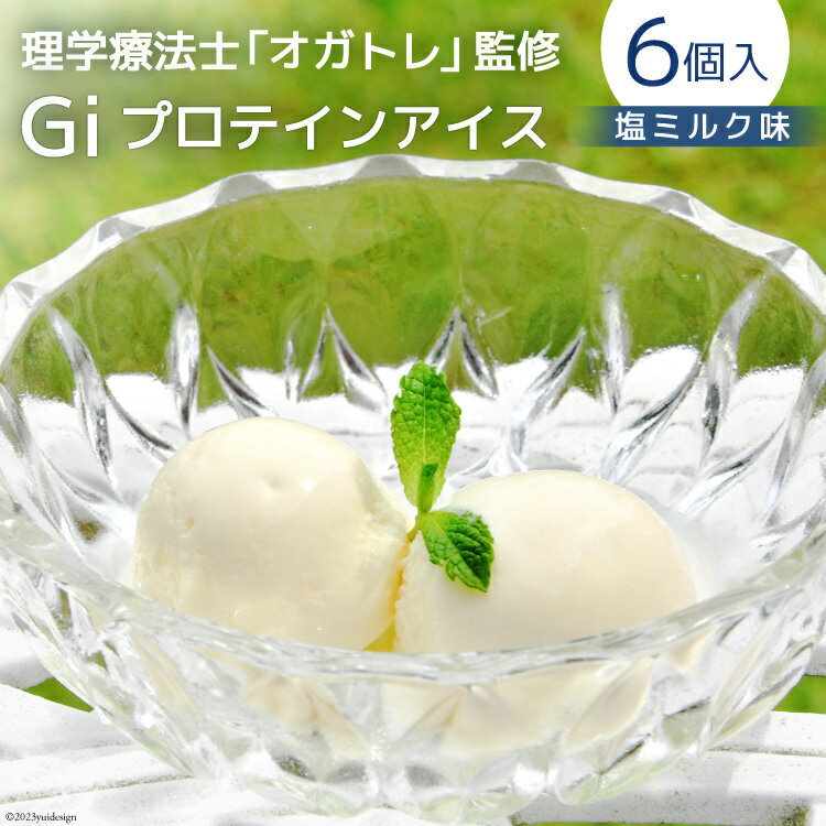 Giプロテインアイス 塩ミルク 100ml×6個 アイス 高タンパク フカヒレコラーゲン ビタミン ミネラル配合 [Gi by OGATORE 宮城県 気仙沼市 20562444]