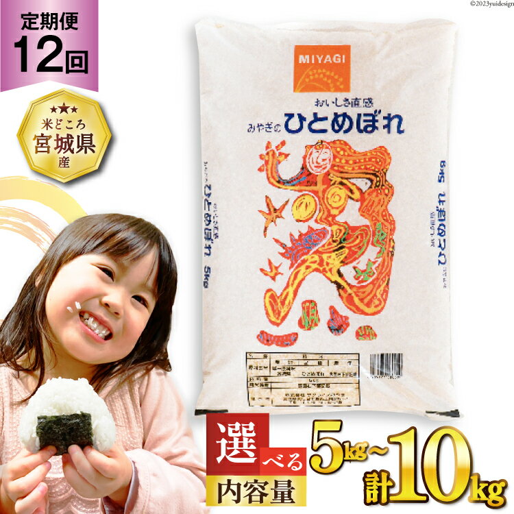 宮城産 ひとめぼれ 【ふるさと納税】定期便 《12ヶ月連続お届け》米 宮城県産 ひとめぼれ 【選べる内容量】毎月10kg 毎月5kg / 気仙沼米穀商業協同組合 / 宮城県 気仙沼市 [20563007] 一等米 白米 精米 ご飯 ごはん コメ こめ 小分け 5kg 10kg 60kg 120kg