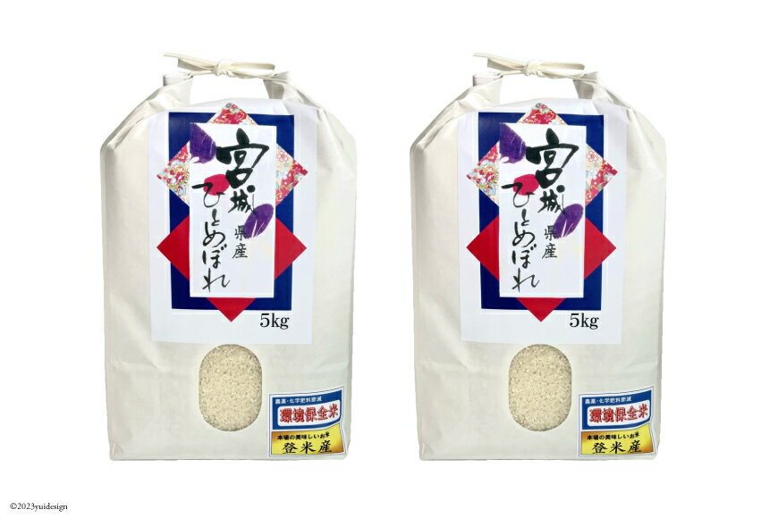 【ふるさと納税】 米 令和7年産 宮城県産 ひとめぼれ 10kg (5kg ×2袋) 【選べる内容量】1回10kg 3回30kg [菊武商店 宮城県 気仙沼市 20563023] 新米 お米 こめ コメ 白米 精米 ブランド米 ご飯 ごはん 小分け 家庭用 3ヶ月