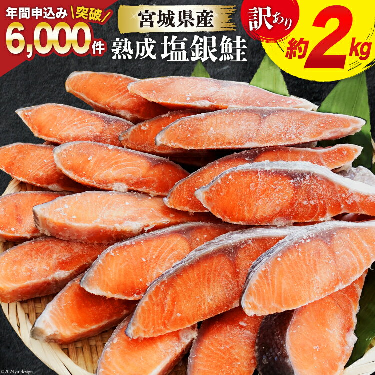 【ふるさと納税】高評価★4.9獲得！訳あり 宮城県産 熟成 銀鮭 切身 約2kg [宮城東洋 宮城県 気仙沼市 ...