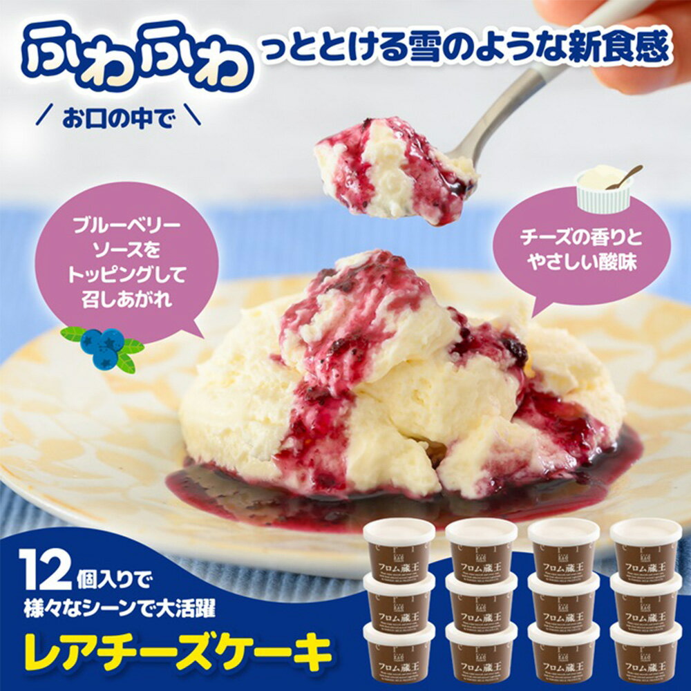 【ふるさと納税】フロム蔵王 ふわゆきチーズ 12個セット | チーズケーキ レアチーズケーキ あっさり ブルーベリーソース 生乳 お取り寄せ ふるさと納税 宮城県 白石 白石市【0112601】