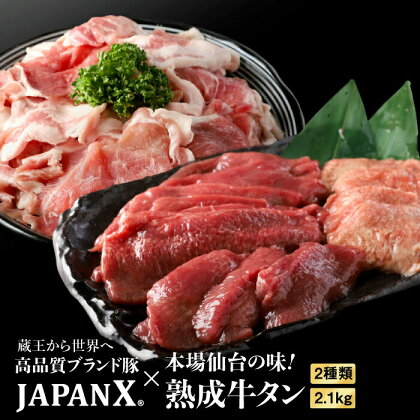 訳あり JAPAN X 豚小間1.5kg&家庭用牛タン(塩味)600g 豚肉 小分け 豚 お肉 肉 JAPANX 豚小間 牛タン タン 冷凍 冷凍肉 国産豚肉 国産 蔵王 宮城蔵王 ふるさと納税 宮城県 白石市 白石【04152】