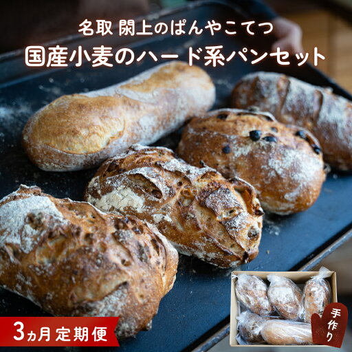 【ふるさと納税】【3ヵ月定期便】名取 閖上 の ぱんやこてつ 手作り 国産小麦のハード系パンセット 【ふるさと納税】【3ヵ月定期便】名取 閖上 の ぱんやこてつ 手作り 国産小麦のハード系パンセット