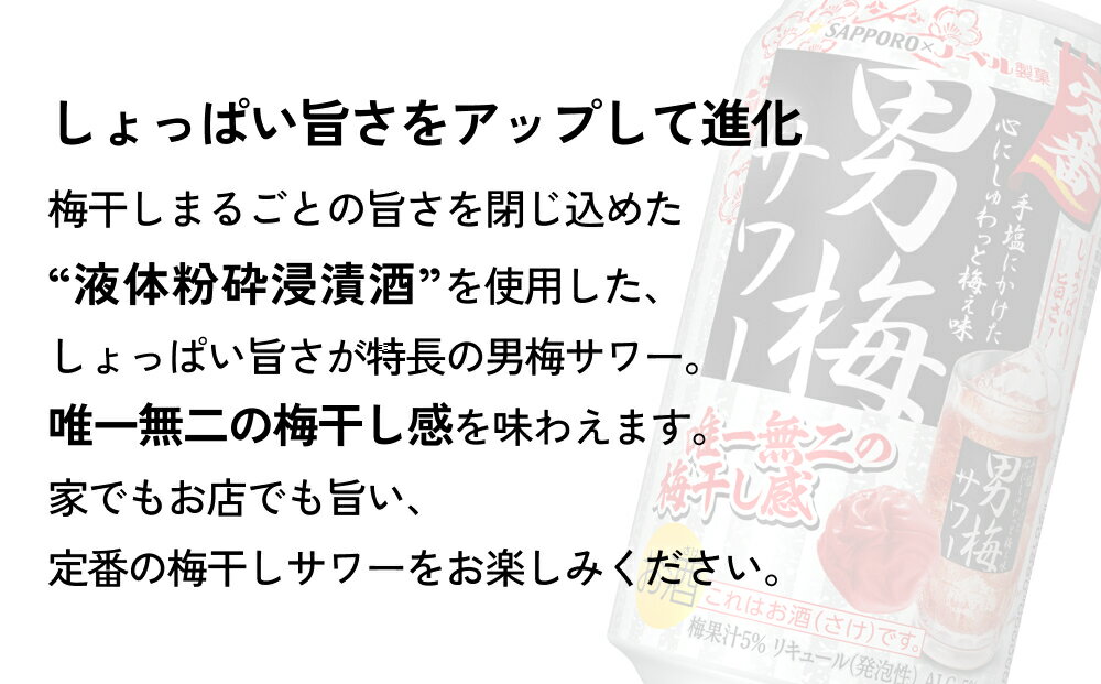 【ふるさと納税】サッポロ 男梅サワー 350ml缶×24缶(1ケース)サッポロ 缶 チューハイ 酎ハイ サワー