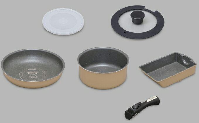 【ふるさと納税】ダイヤモンドコートパンマーブルガス用6点セット　GSN-SE6　【雑貨・日用品】