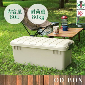 【ふるさと納税】収納ボックス OD BOX 800 ODB-800 ベージュ 収納 ボックス ケース 物入れ 台 ふた付 蓋つき 工具箱 道具箱 アイリスオーヤマ | 新生活