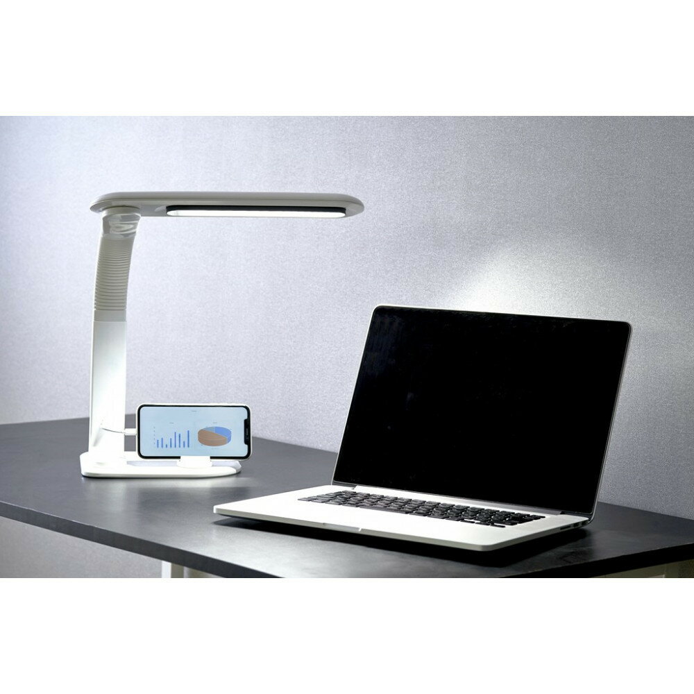 【ふるさと納税】デスクライト LED おしゃれ スマホスタンド付きアイリスオーヤマ 学習机 電気スタンド テーブルライト デスクスタンド デスクランプ 書斎 子供部屋 子供 子供部屋 目にやさしい 息子 娘 LDL-501RN-W | 新生活