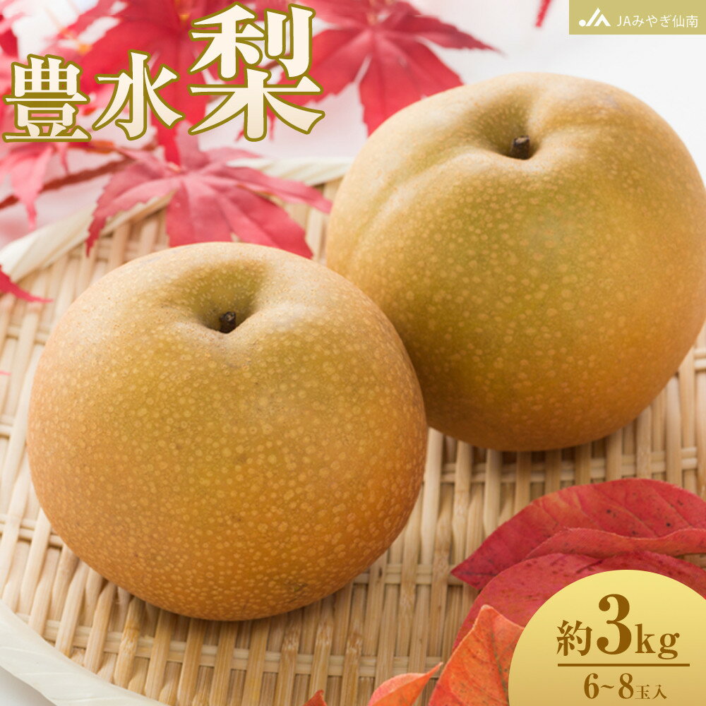 【ふるさと納税】【JAみやぎ仙南】梨「豊水」約3kg (6～8玉入)｜梨 ナシ こだわりの梨 フルーツ 果物 旬の梨 宮城県角田市 約3kg | フルーツ 果物 くだもの 食品 人気 おすすめ 送料無料のサムネイル