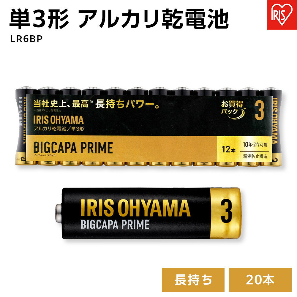 【ふるさと納税】乾電池 BIGCAPA PRIME 単3形 12本 LR6BP/12P 電池 乾電池 アルカリ乾電池 アルカリ電池 でんち アイリスオーヤマ | 新生活